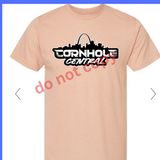 Cornhole central big logo front T-Shirt