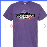 Cornhole central big logo front T-Shirt