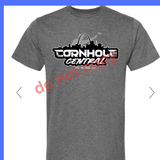 Cornhole central big logo front T-Shirt