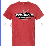 Cornhole central big logo front T-Shirt