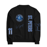 St. Peter’s cardigan cut black sweatshirt