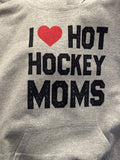 I ❤️ hot hockey moms CREWNECK SWEATSHIRT