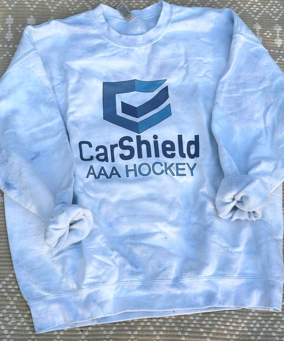 CarShield light blue dyed sweatshirt