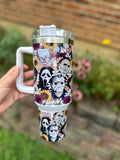 Boys of fall 40 oz tumbler with handle