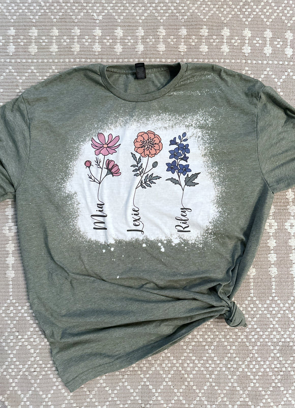 Birth month flower T Shirt