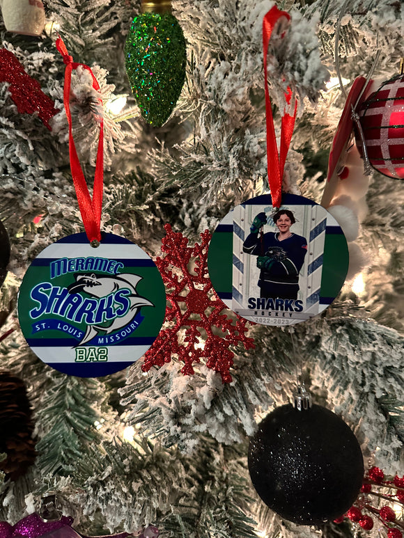 Sharks double sided ornament