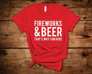 Fireworks and beer T-Shirt