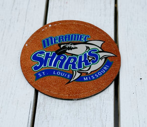 Sharks tan circle hat patch JUST THE PATCH