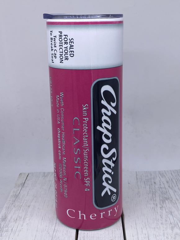 Cherry chapstick 20oz straight tumbler