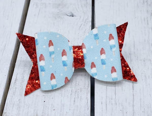 Bomb pop bitty bow