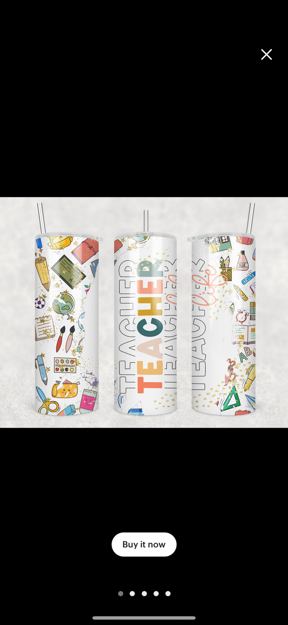 Teacher 20oz skinny tumbler