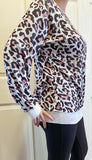 Leopard print light weight sweat shirt