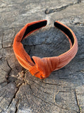 Rust colored knotted headband