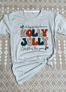 Holly jolly Christmas tee shirt