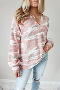 Pink camo thermal long sleeve