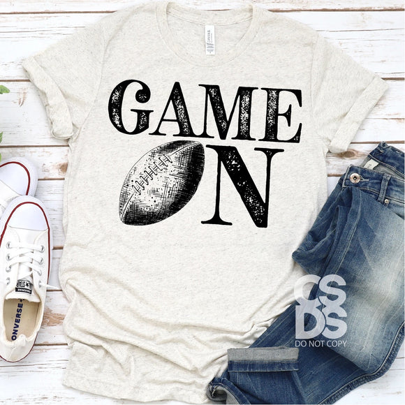 Game on football tee shirt