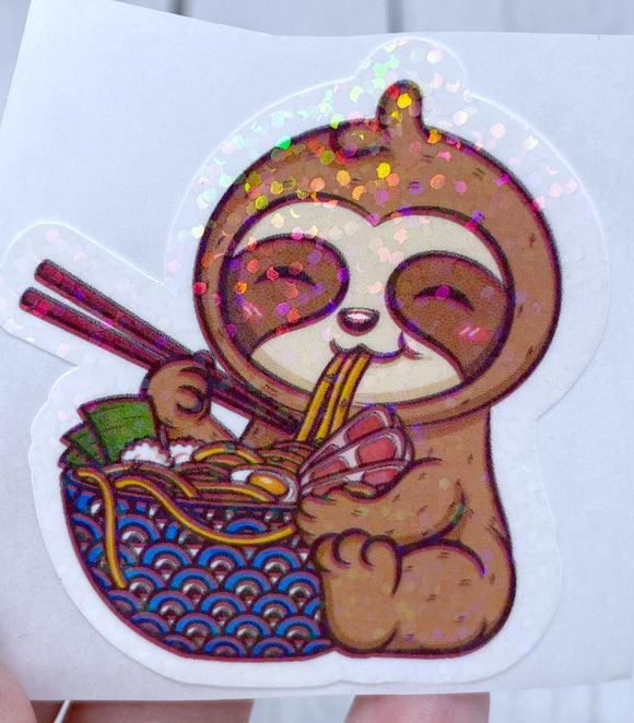 Sloth ramen sticker