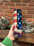 Fishing American flag 20oz skinny tumbler