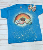 Rainbow Animal print grade or teacher t shirt