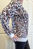 Leopard print light weight sweat shirt