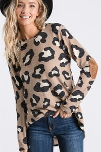 Taupe cheetah with elbow patch RTS