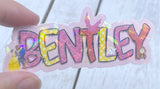 Beauty themed personalized name sticker