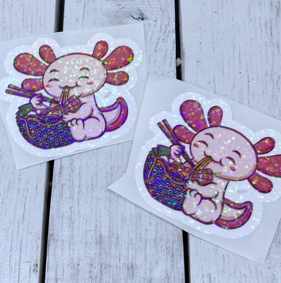 Axolotl ramen sticker