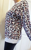 Leopard print light weight sweat shirt