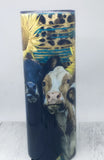 Cow and sunflowers 20oz skinny tumbler