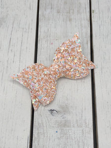 Just peachy glitter bitty bow