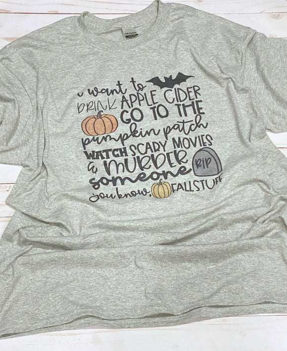 fall stuff tee shirt