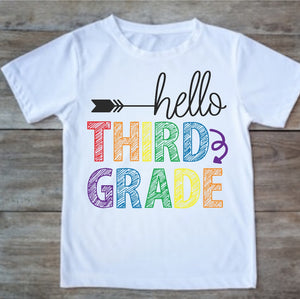 Colored grade or teacher t shirt