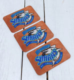 Sharks rectangle hat patch JUST THE PATCH