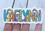 Catch em all personalized name sticker