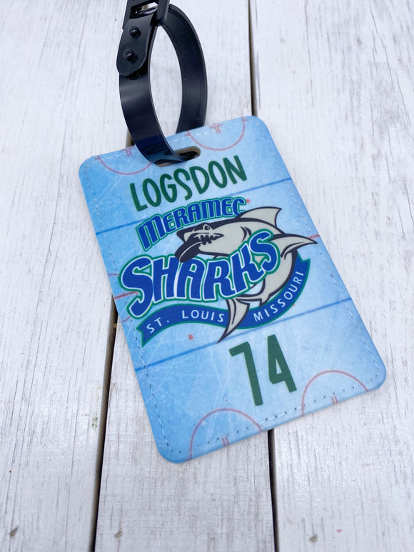 Sharks luggage / bag tag