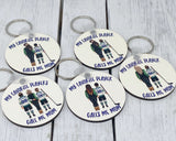 Hockey family keychain