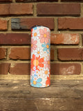 Retro floral 20oz skinny tumbler