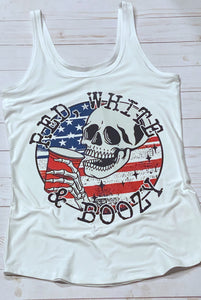 Red white and boozy Tank top