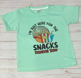 I’m just here for the snacks baseball sister t shirt