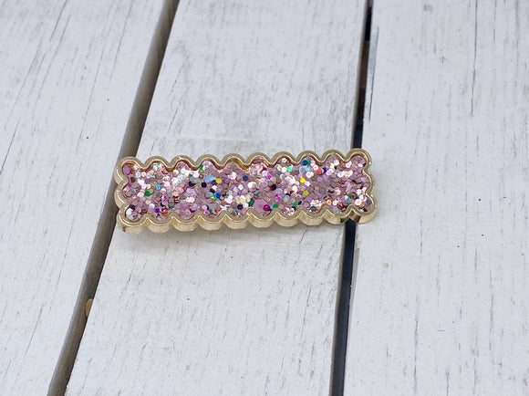 Party pink glitter bliss clip