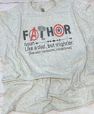 Fathor T Shirt, shown on ash gray