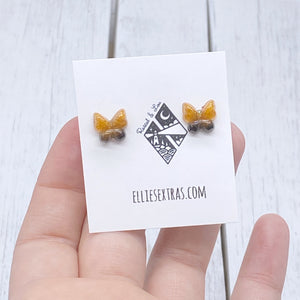 Monarch butterfly earrings