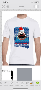 Santa jaws tee shirt